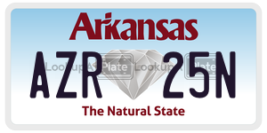 AZR25N license plate in Arkansas
