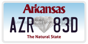 AZR83D  license plate in AR