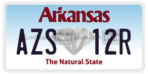 AZS12R  license plate in AR