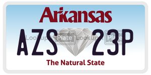 AZS23P  license plate in AR