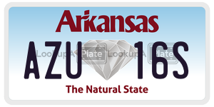 AZU16S  license plate in AR