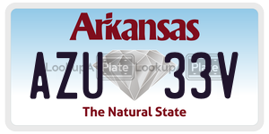 AZU33V  license plate in AR