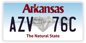 AZV76C  license plate in AR