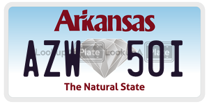 AZW50I  license plate in AR