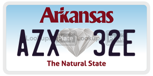 AZX32E  license plate in AR