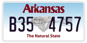 B354757  license plate in AR