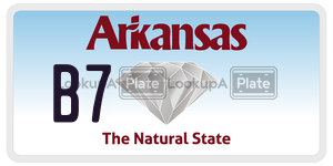 B7  license plate in AR