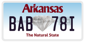 BAB78I  license plate in AR