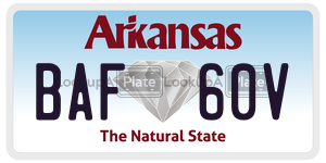 BAF60V  license plate in AR