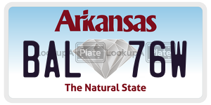 BAL76W  license plate in AR