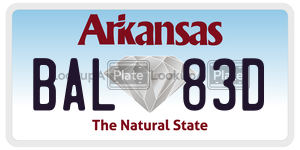 BAL83D  license plate in AR