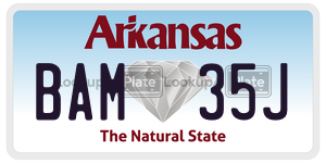 BAM35J  license plate in AR