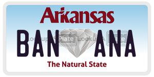 BANANA  license plate in AR