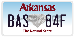 BAS84F  license plate in AR