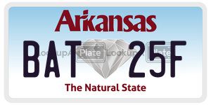 BAT25F  license plate in AR