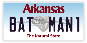 BATMAN1  license plate in AR