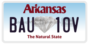 BAU10V  license plate in AR