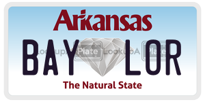 BAYLOR  license plate in AR