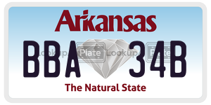 BBA34B  license plate in AR