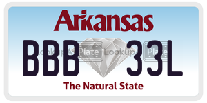 BBB33L  license plate in AR