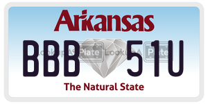 BBB51U  license plate in AR