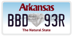 BBD93R  license plate in AR