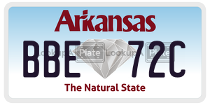 BBE72C  license plate in AR