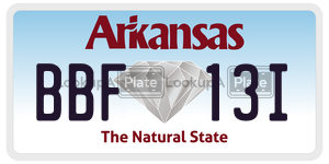 BBF13I  license plate in AR
