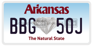 BBG50J  license plate in AR