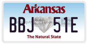 BBJ51E  license plate in AR