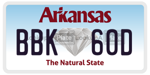 BBK60D  license plate in AR
