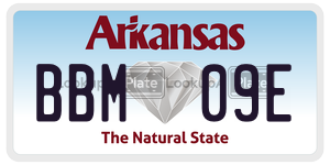 BBM09E  license plate in AR