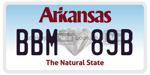 BBM89B  license plate in AR