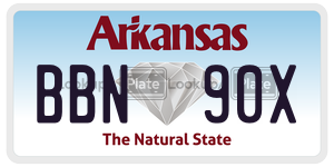 BBN90X  license plate in AR