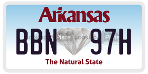 BBN97H  license plate in AR