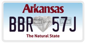 BBR57J  license plate in AR