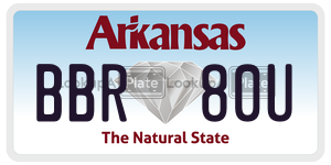 BBR80U  license plate in AR