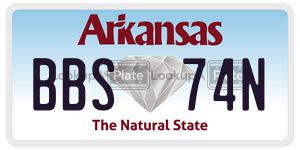 BBS74N  license plate in AR