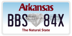 BBS84X  license plate in AR