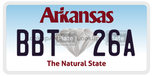 BBT26A  license plate in AR