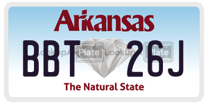 BBT26J  license plate in AR