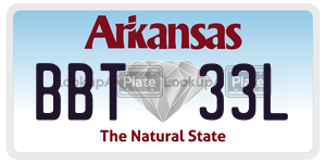 BBT33L  license plate in AR