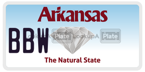 BBW  license plate in AR