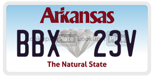 BBX23V  license plate in AR
