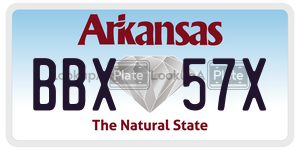 BBX57X  license plate in AR