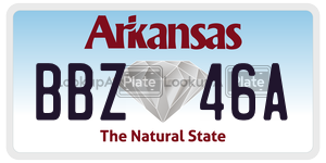 BBZ46A license plate in Arkansas