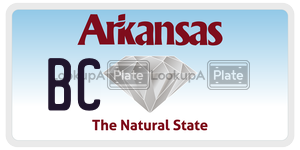 BC  license plate in AR
