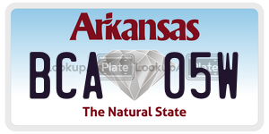 BCA05W  license plate in AR