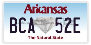 BCA52E  license plate in AR