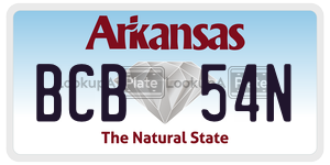 BCB54N  license plate in AR
